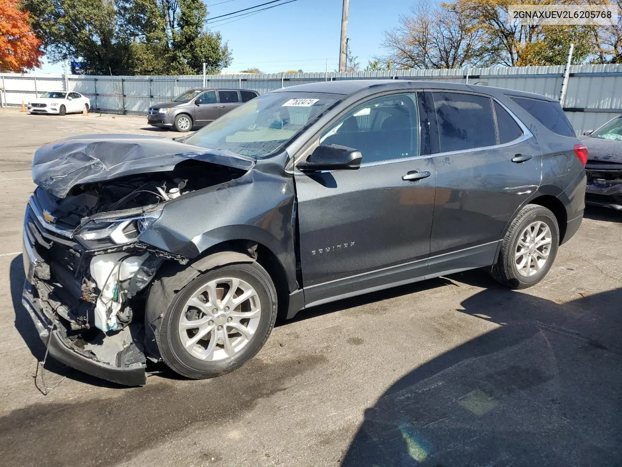 2020 Chevrolet Equinox Lt VIN: 2GNAXUEV2L6205768 Lot: 77633474