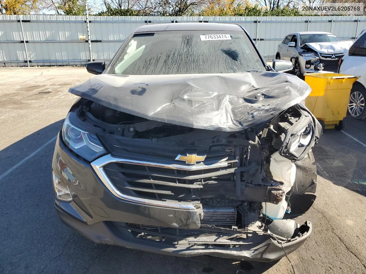 2020 Chevrolet Equinox Lt VIN: 2GNAXUEV2L6205768 Lot: 77633474