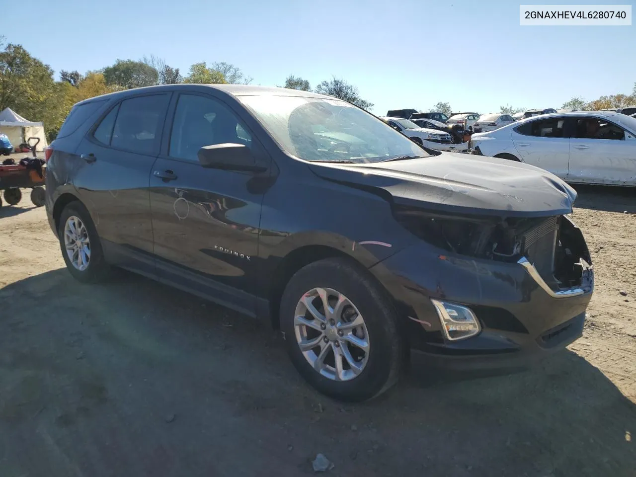 2020 Chevrolet Equinox Ls VIN: 2GNAXHEV4L6280740 Lot: 77656514