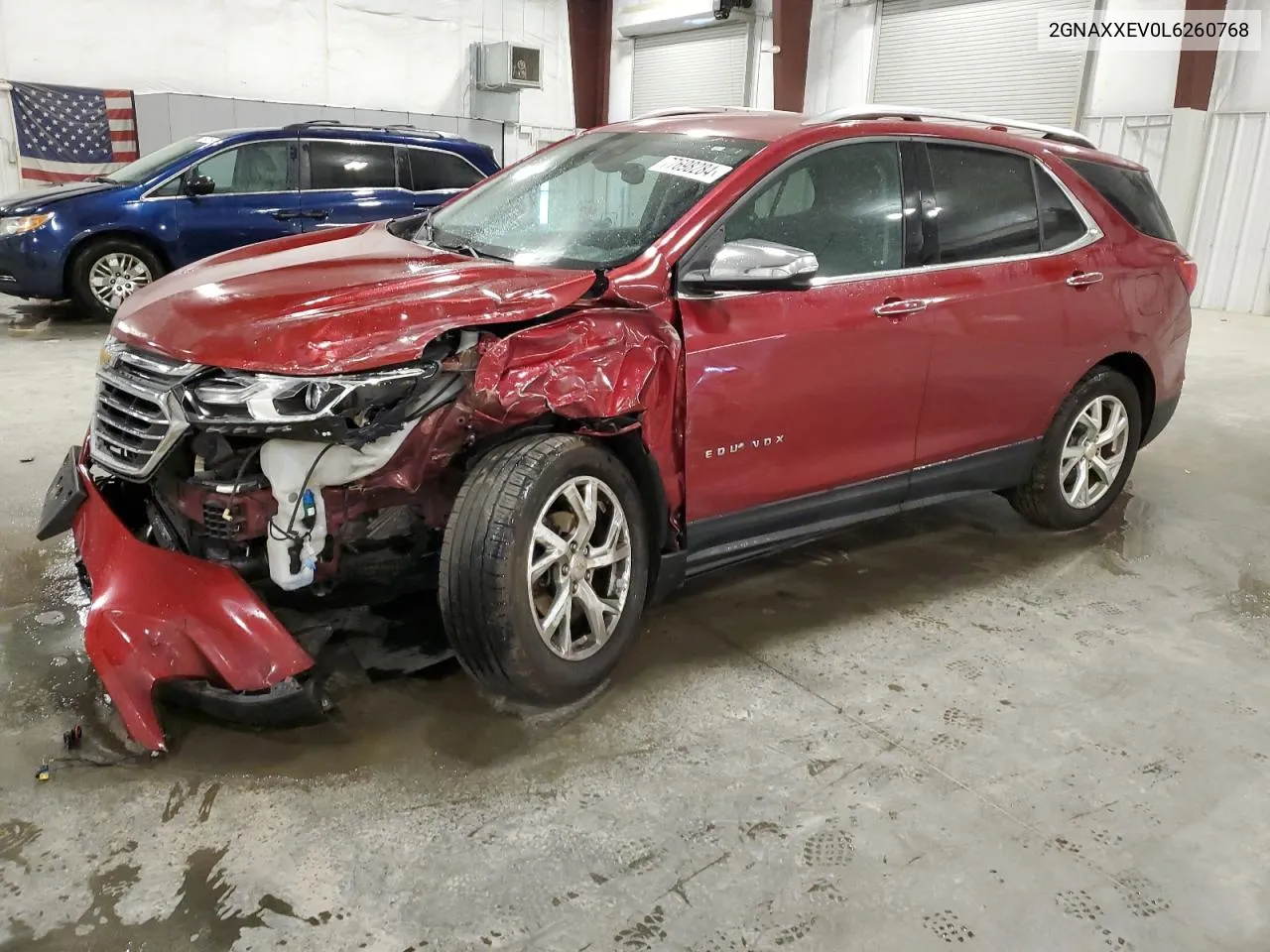 2020 Chevrolet Equinox Premier VIN: 2GNAXXEV0L6260768 Lot: 77698284