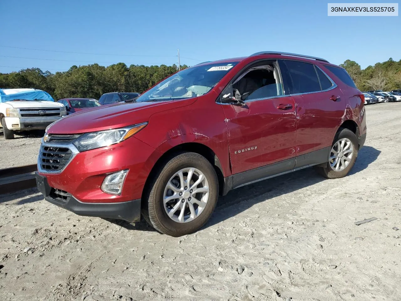 2020 Chevrolet Equinox Lt VIN: 3GNAXKEV3LS525705 Lot: 77755334