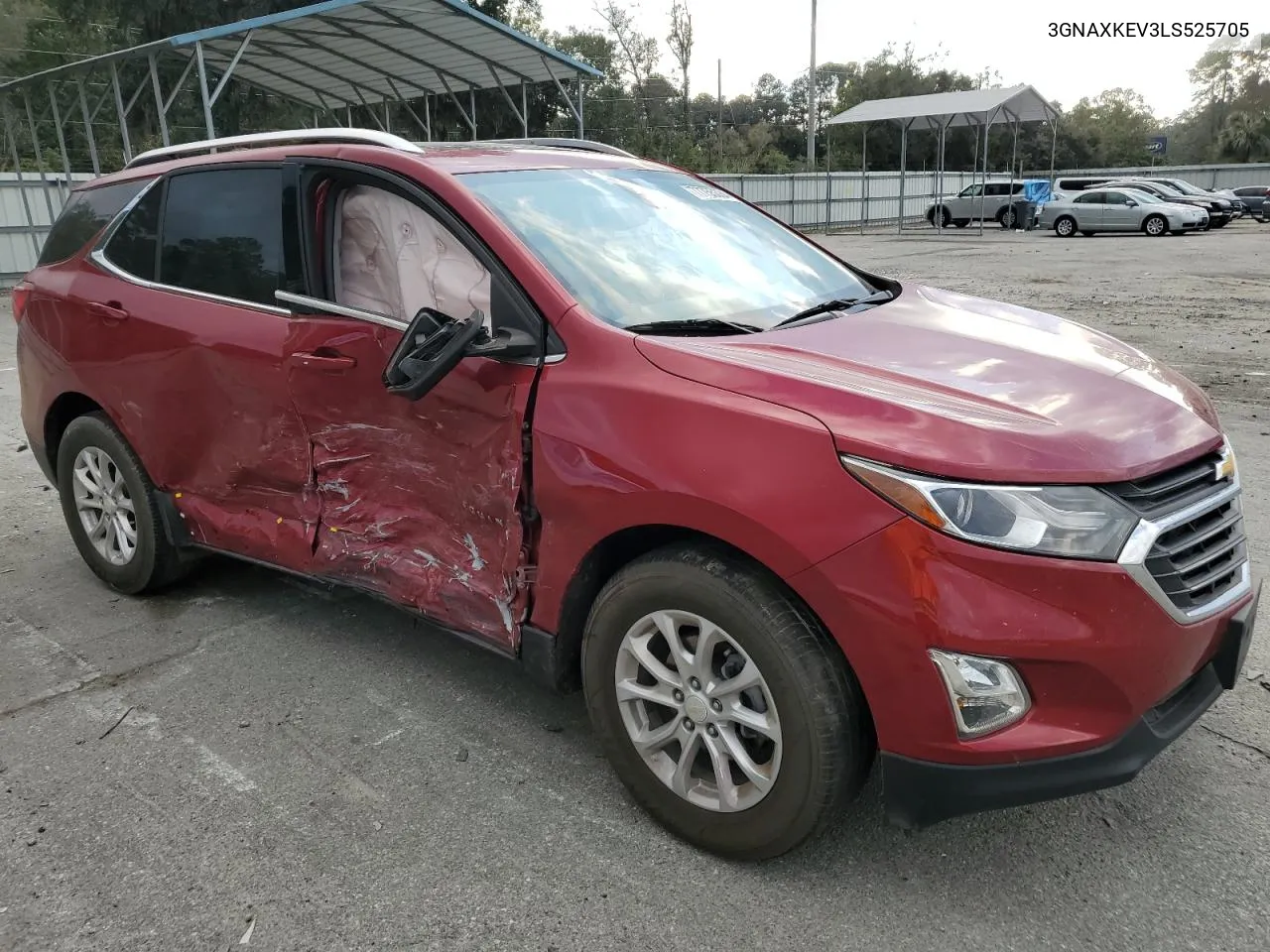 2020 Chevrolet Equinox Lt VIN: 3GNAXKEV3LS525705 Lot: 77755334