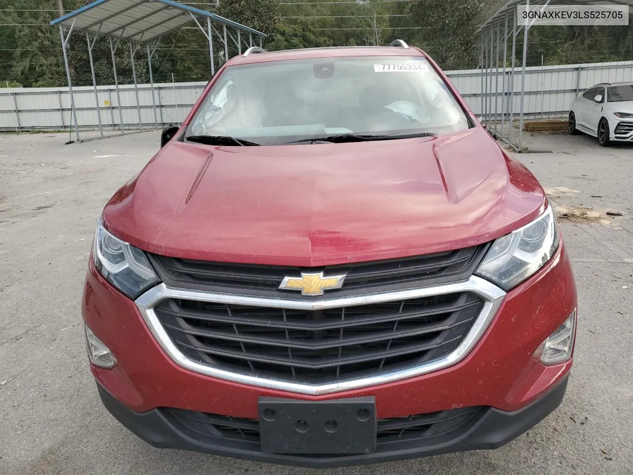 2020 Chevrolet Equinox Lt VIN: 3GNAXKEV3LS525705 Lot: 77755334