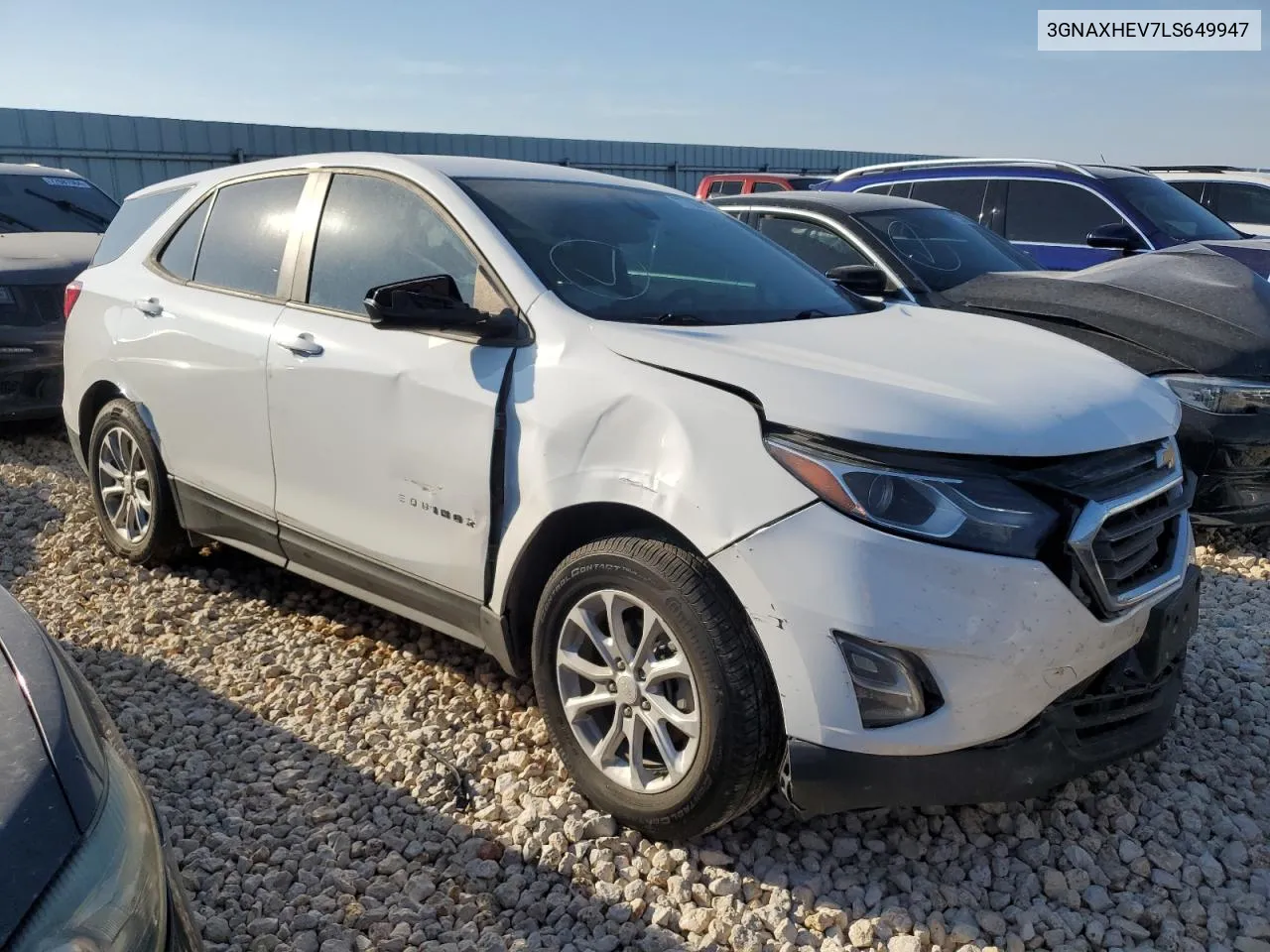 2020 Chevrolet Equinox Ls VIN: 3GNAXHEV7LS649947 Lot: 77798924