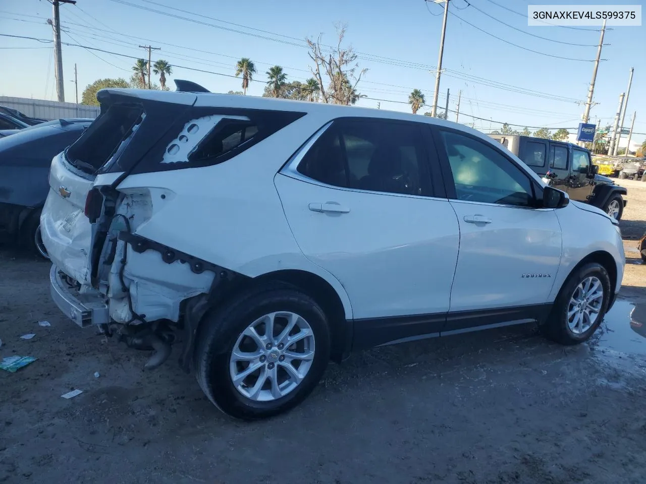 2020 Chevrolet Equinox Lt VIN: 3GNAXKEV4LS599375 Lot: 77799064