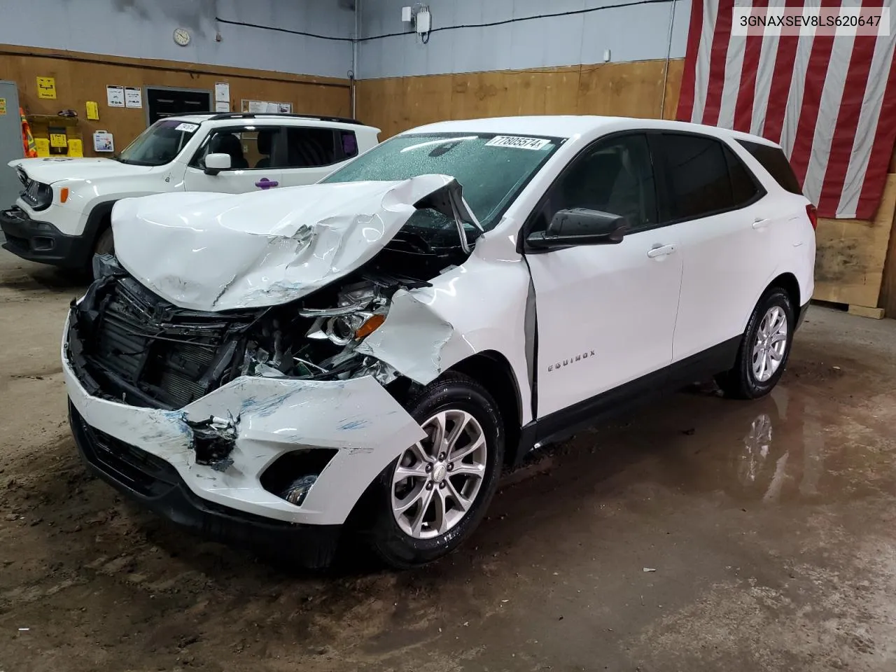 2020 Chevrolet Equinox Ls VIN: 3GNAXSEV8LS620647 Lot: 77805574