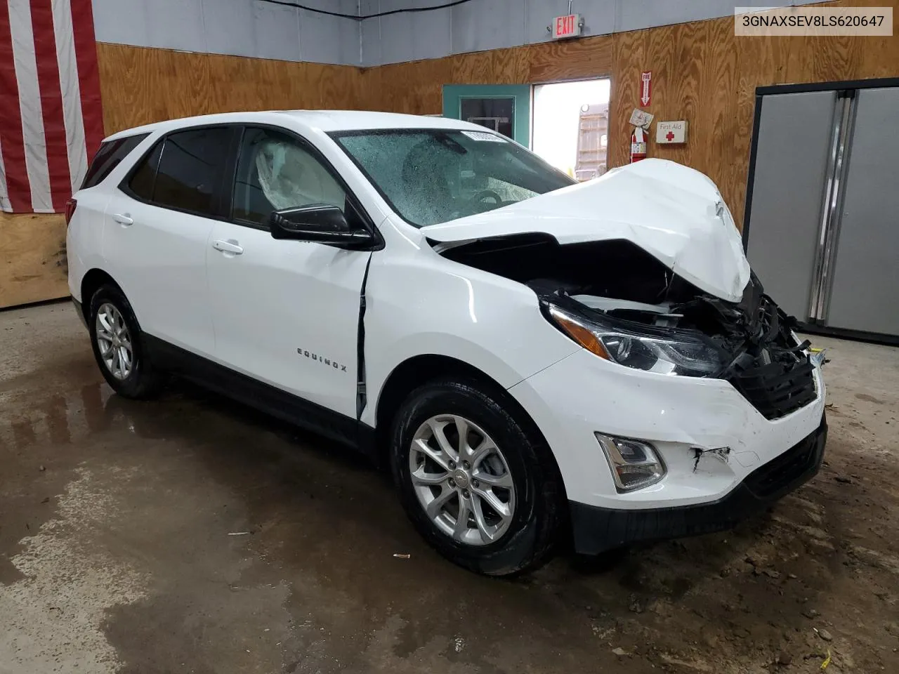 2020 Chevrolet Equinox Ls VIN: 3GNAXSEV8LS620647 Lot: 77805574