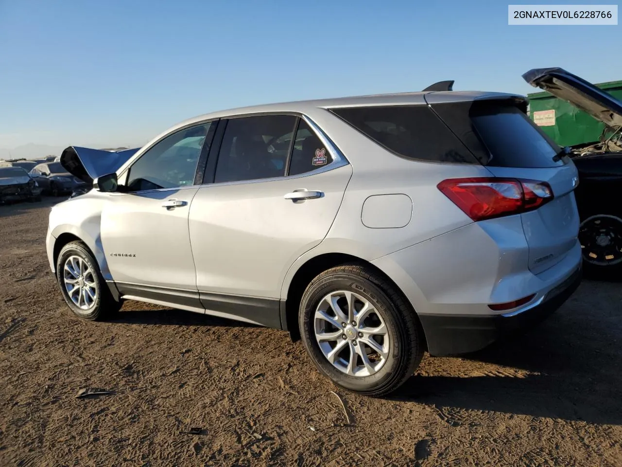 2020 Chevrolet Equinox Lt VIN: 2GNAXTEV0L6228766 Lot: 77875004