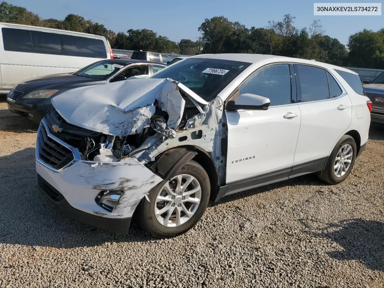 2020 Chevrolet Equinox Lt VIN: 3GNAXKEV2LS734272 Lot: 77996724