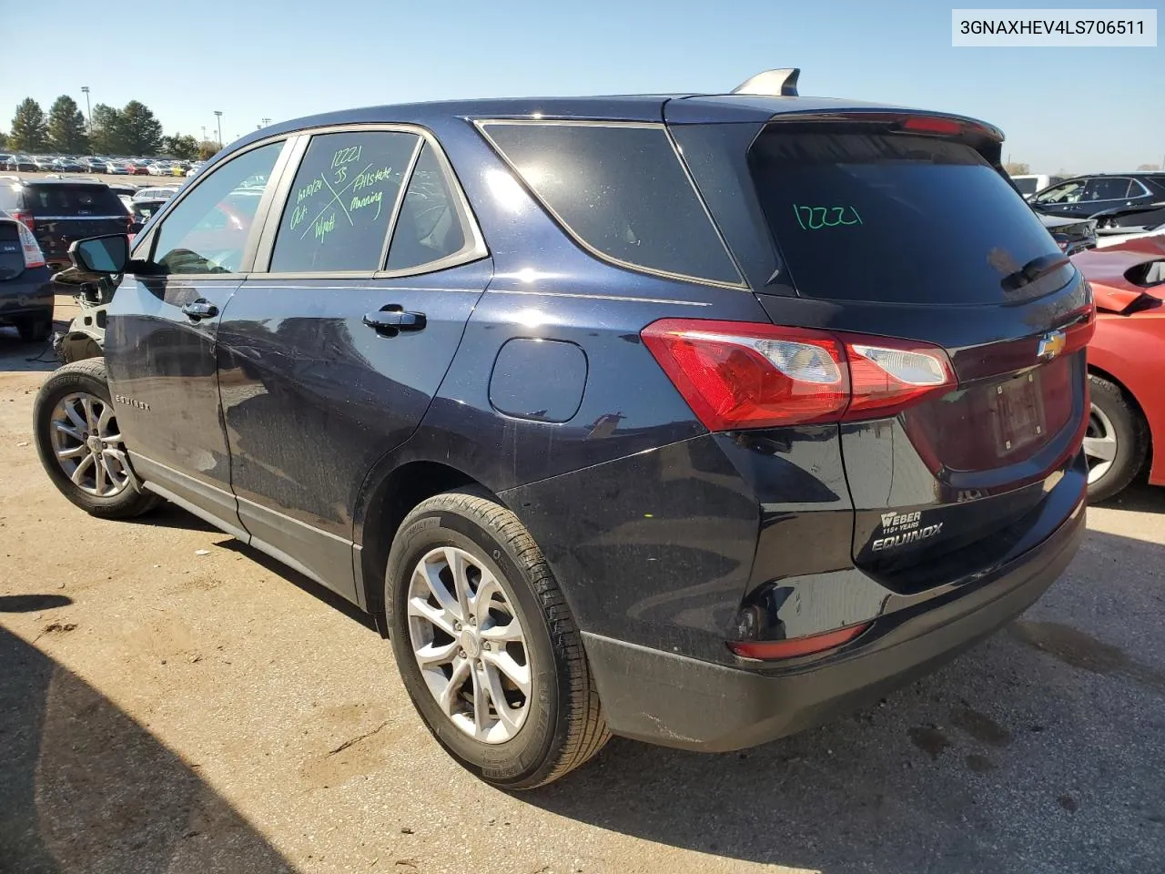 2020 Chevrolet Equinox Ls VIN: 3GNAXHEV4LS706511 Lot: 78411184