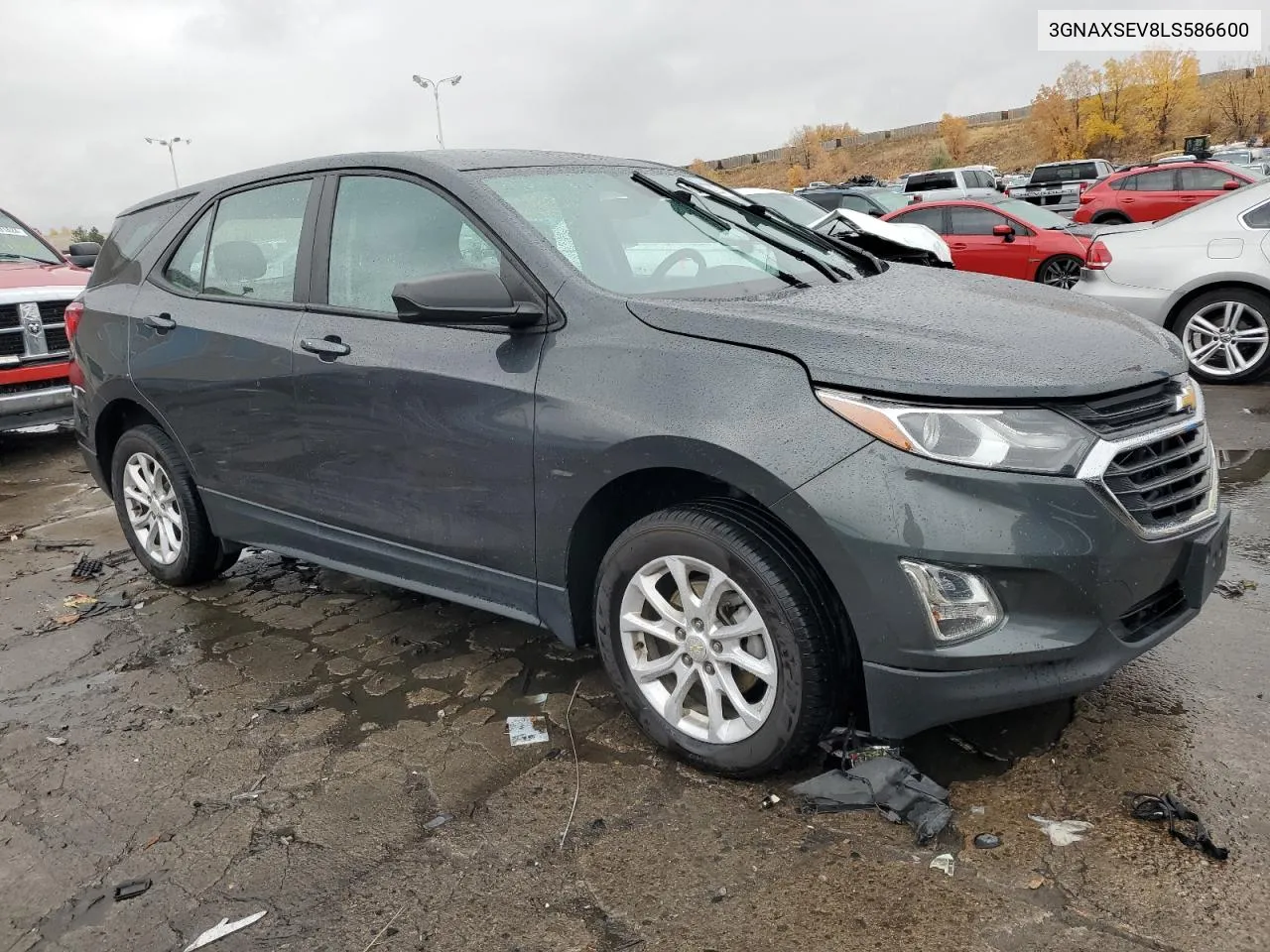 2020 Chevrolet Equinox Ls VIN: 3GNAXSEV8LS586600 Lot: 78592094