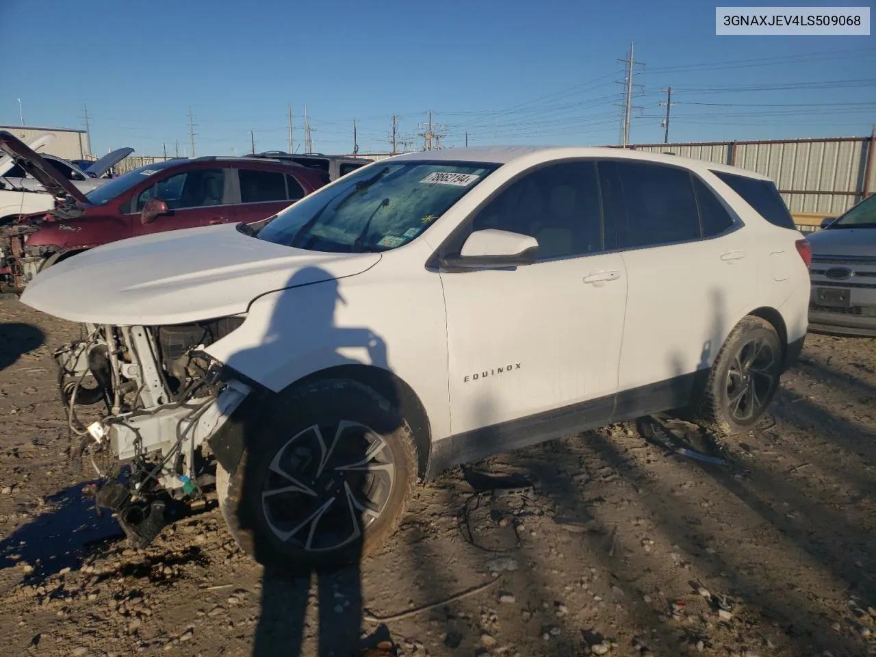 2020 Chevrolet Equinox Lt VIN: 3GNAXJEV4LS509068 Lot: 78662194