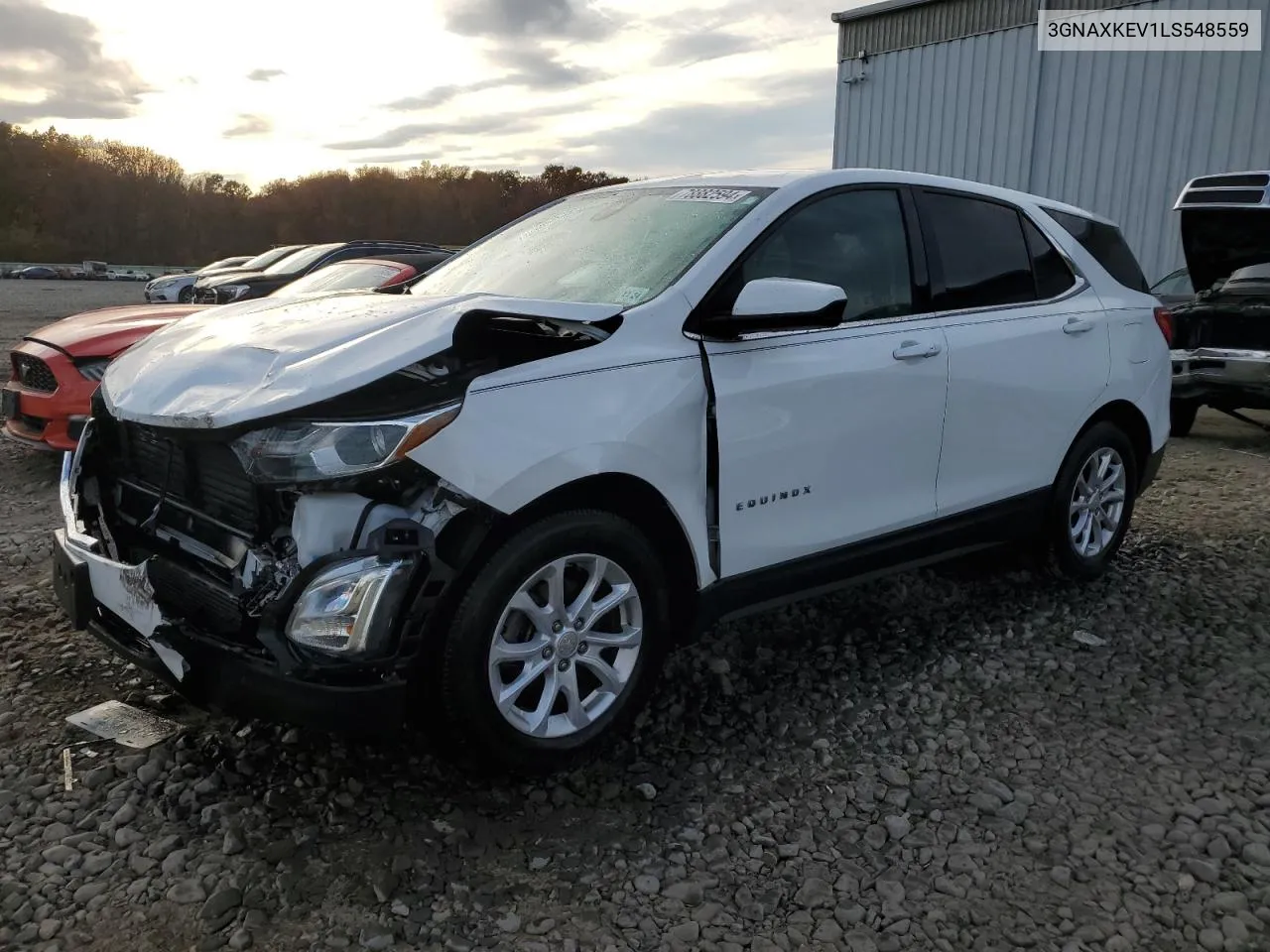 2020 Chevrolet Equinox Lt VIN: 3GNAXKEV1LS548559 Lot: 78882594