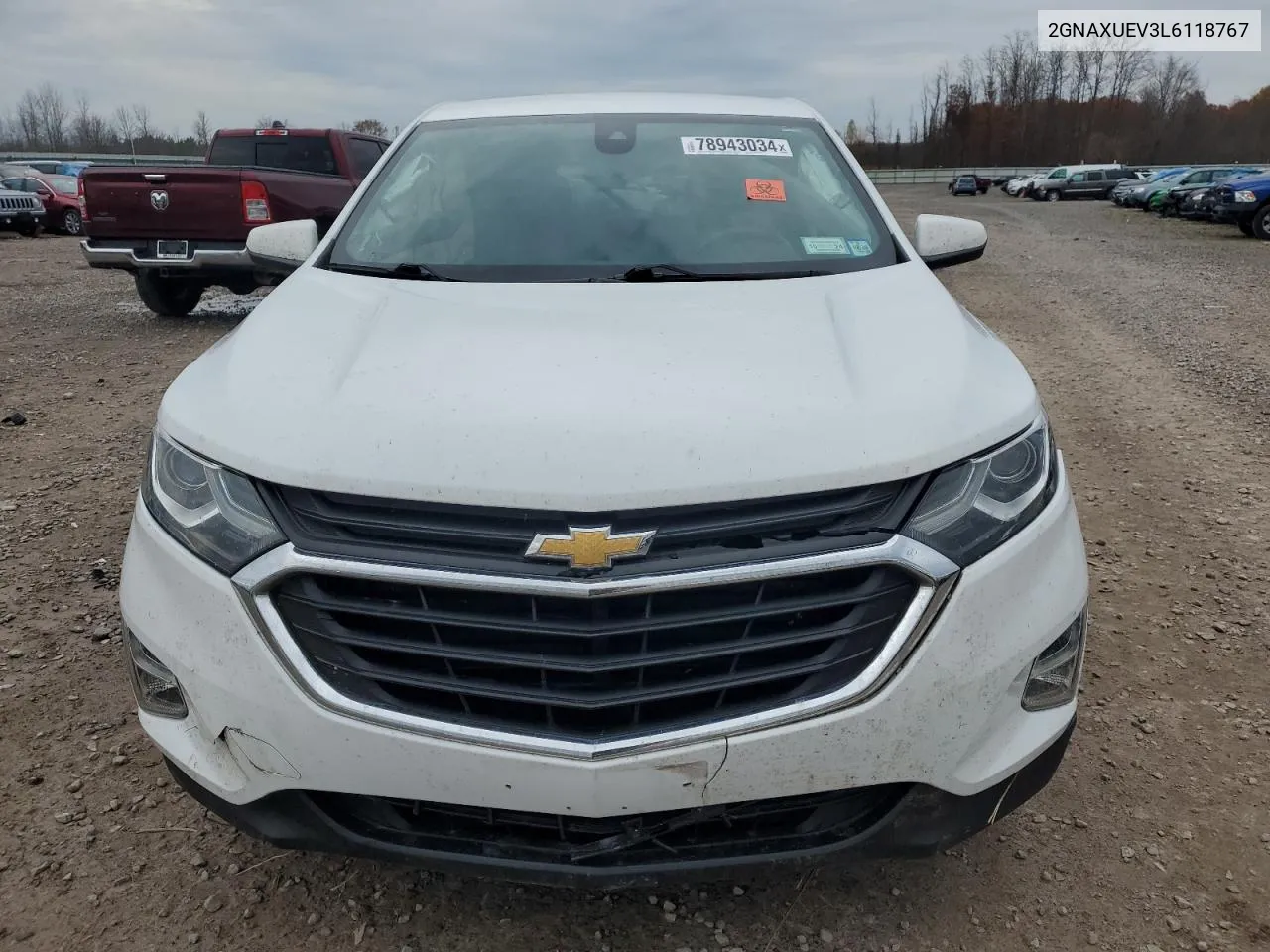 2020 Chevrolet Equinox Lt VIN: 2GNAXUEV3L6118767 Lot: 78943034