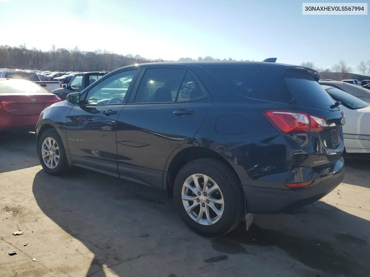 2020 Chevrolet Equinox Ls VIN: 3GNAXHEV0LS567994 Lot: 79132414