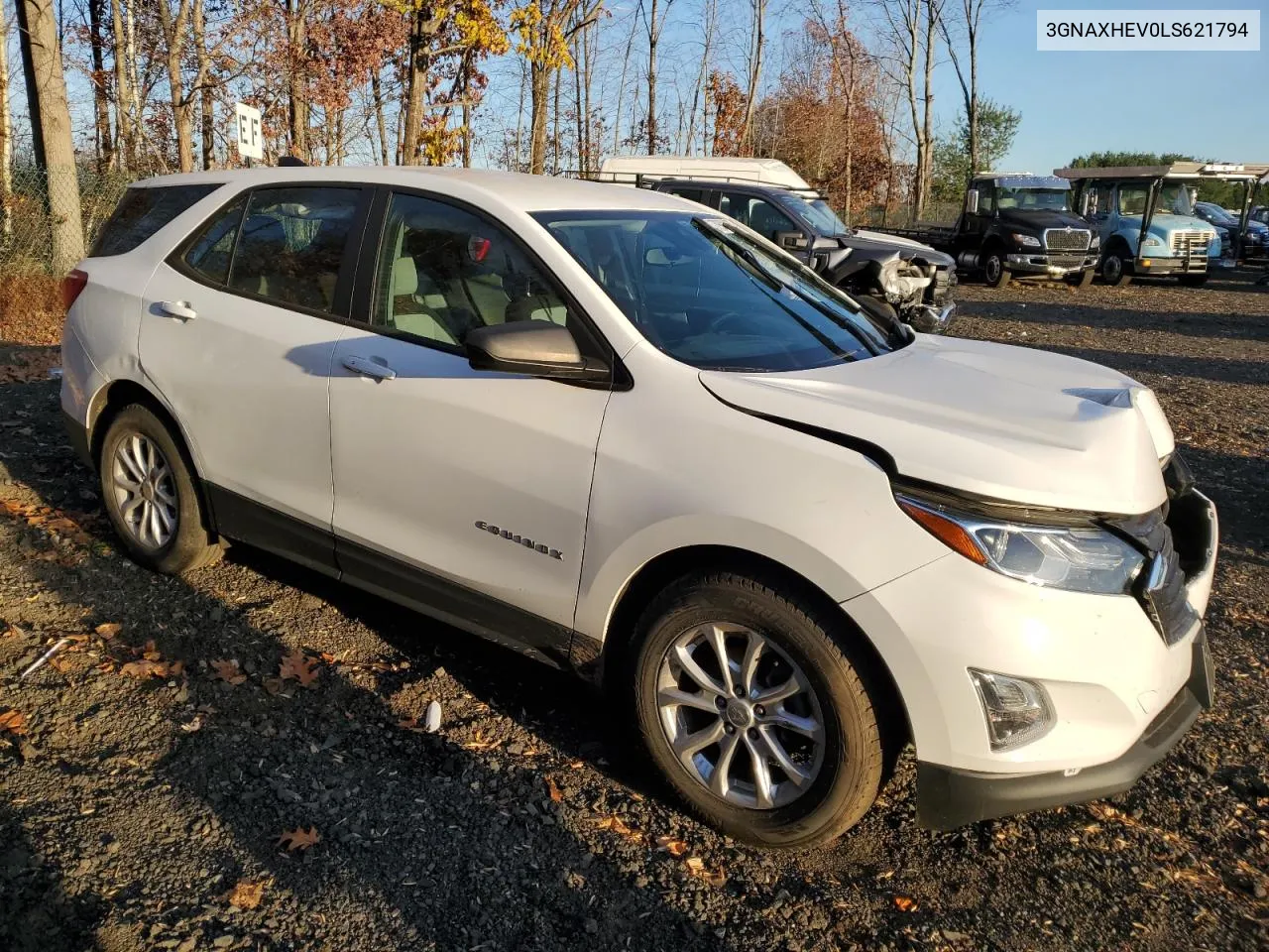 2020 Chevrolet Equinox Ls VIN: 3GNAXHEV0LS621794 Lot: 79338574