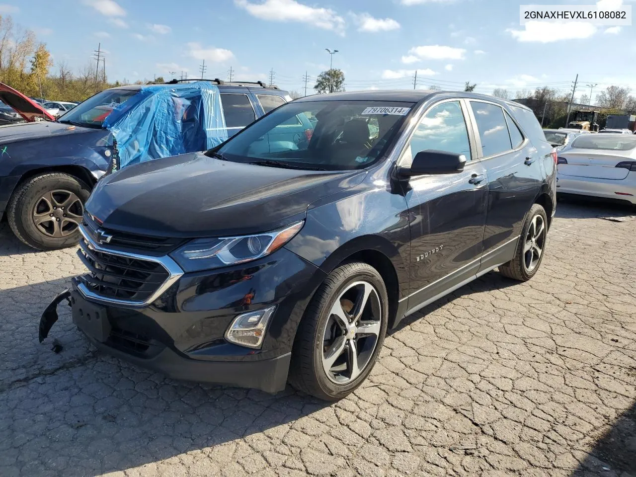 2020 Chevrolet Equinox Ls VIN: 2GNAXHEVXL6108082 Lot: 79706314