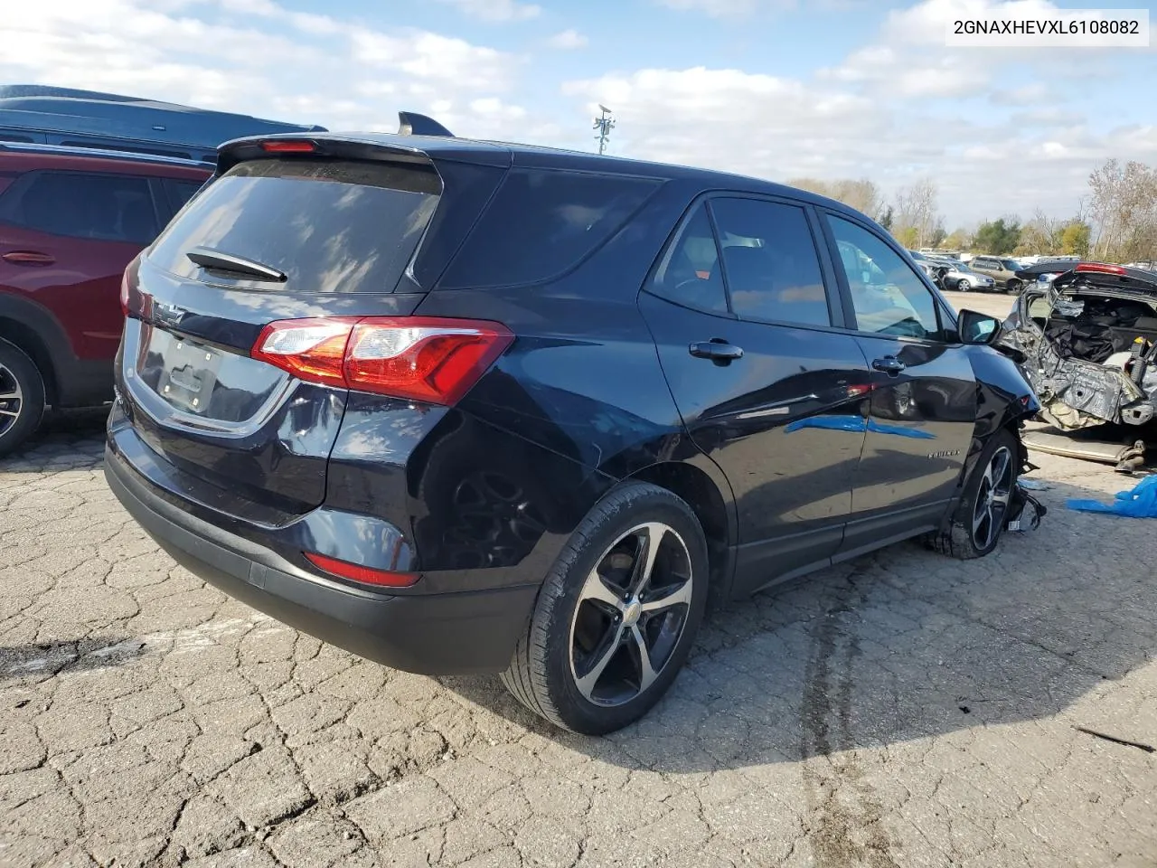 2020 Chevrolet Equinox Ls VIN: 2GNAXHEVXL6108082 Lot: 79706314