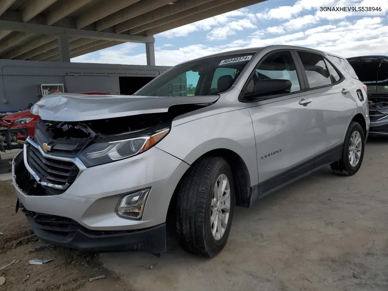 2020 Chevrolet Equinox Ls VIN: 3GNAXHEV9LS538946 Lot: 80340374