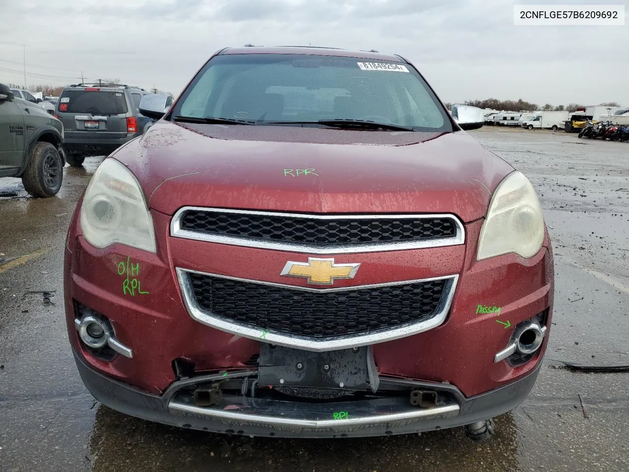 2020 Chevrolet Equinox Ltz VIN: 2CNFLGE57B6209692 Lot: 81849254