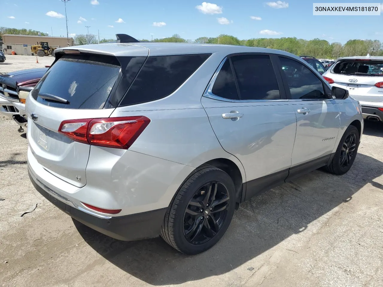 2021 Chevrolet Equinox Lt VIN: 3GNAXKEV4MS181870 Lot: 50811104