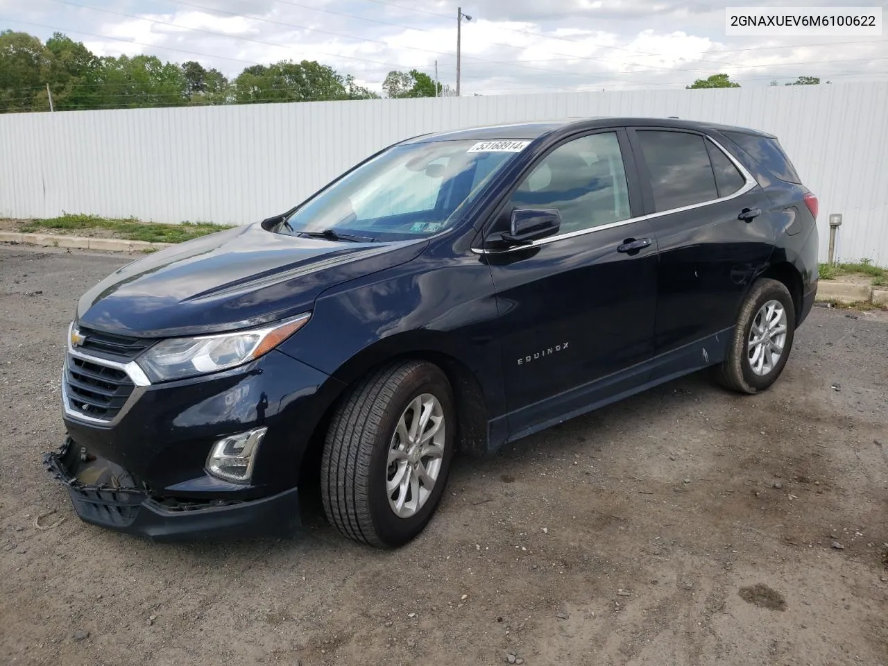 2021 Chevrolet Equinox Lt VIN: 2GNAXUEV6M6100622 Lot: 53168914