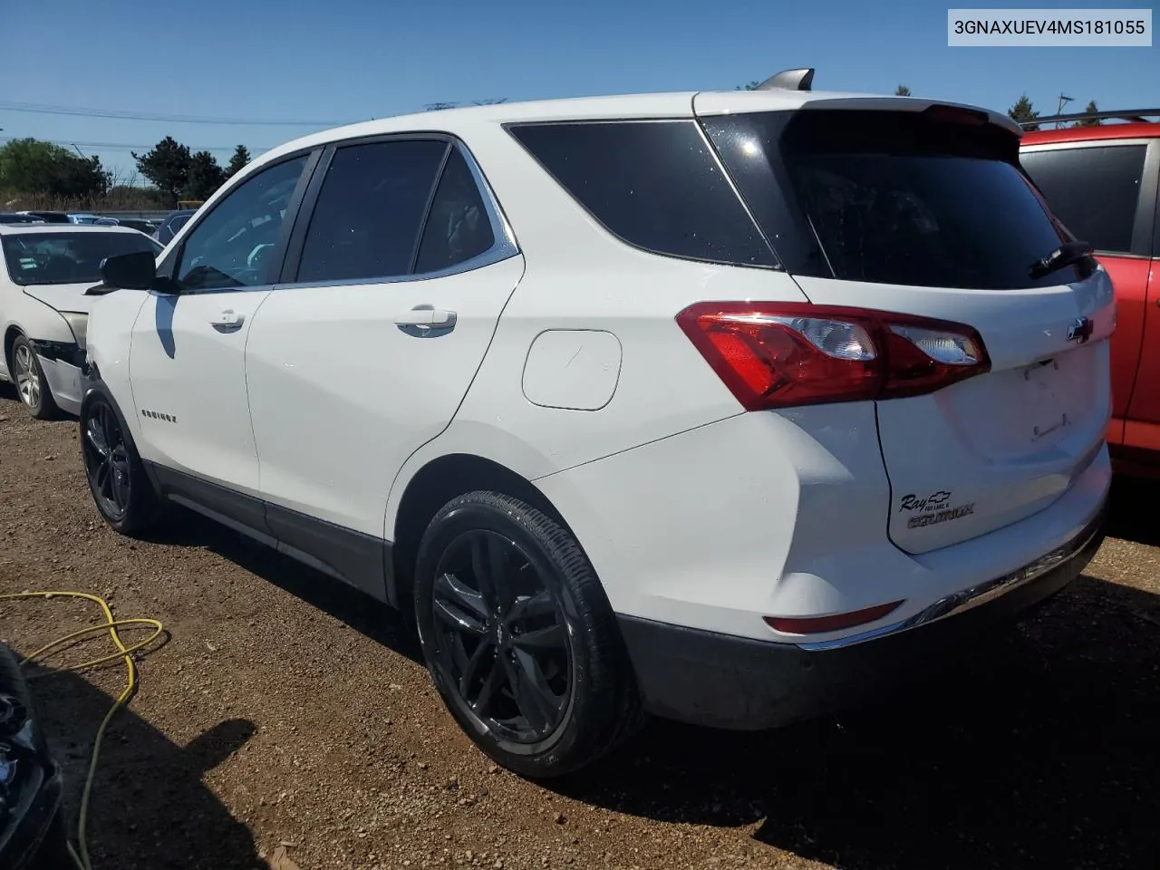 2021 Chevrolet Equinox Lt VIN: 3GNAXUEV4MS181055 Lot: 53520984