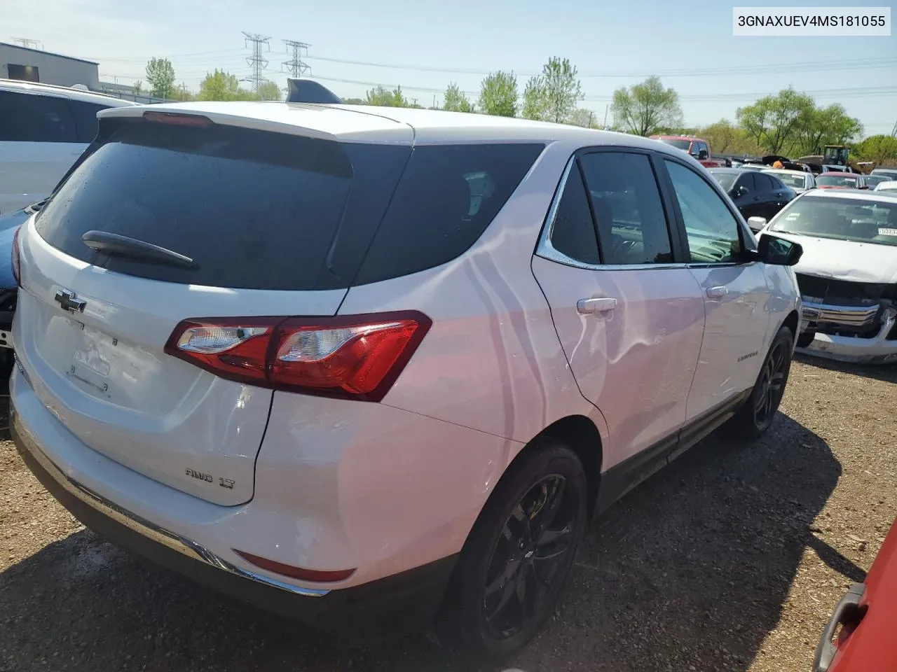 2021 Chevrolet Equinox Lt VIN: 3GNAXUEV4MS181055 Lot: 53520984