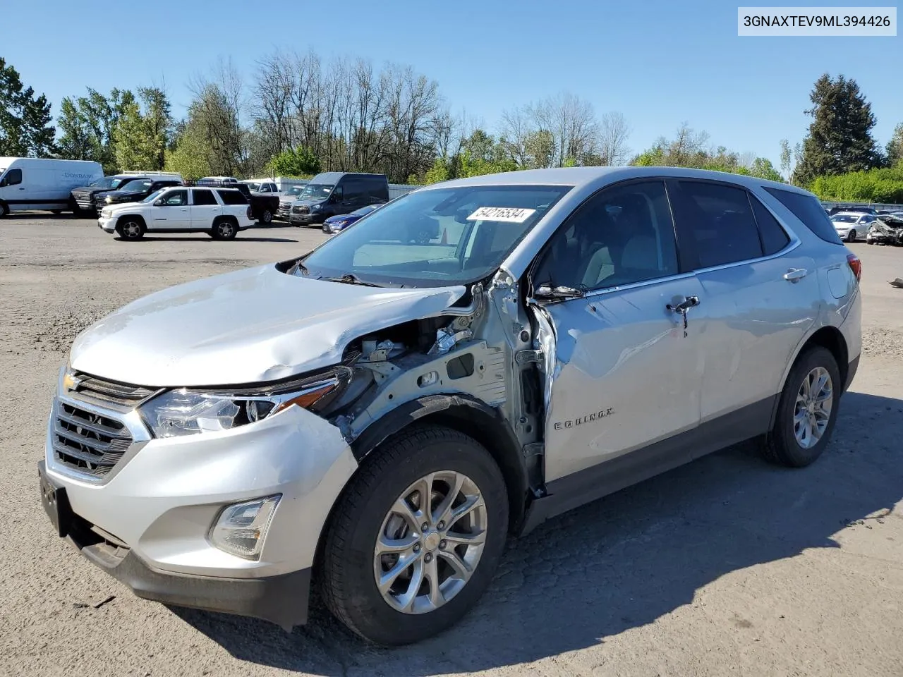 2021 Chevrolet Equinox Lt VIN: 3GNAXTEV9ML394426 Lot: 54216534