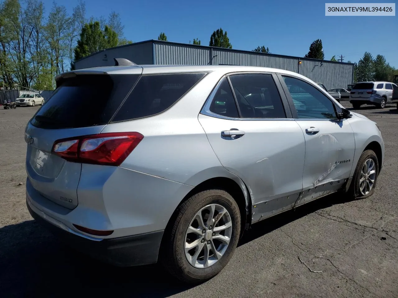 2021 Chevrolet Equinox Lt VIN: 3GNAXTEV9ML394426 Lot: 54216534