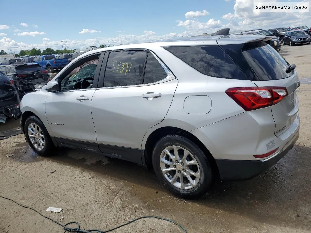 2021 Chevrolet Equinox Lt VIN: 3GNAXKEV3MS173906 Lot: 54345954