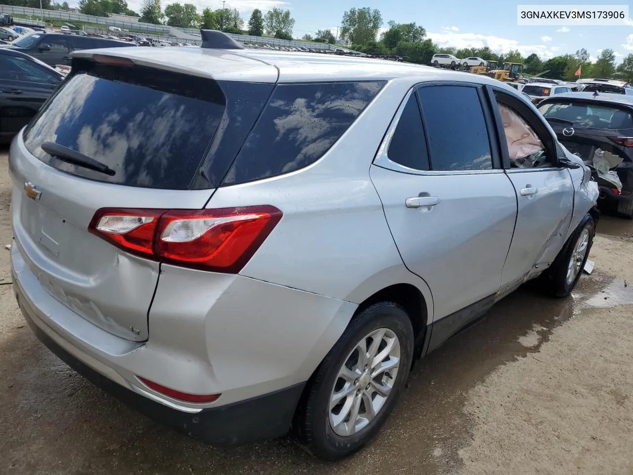 2021 Chevrolet Equinox Lt VIN: 3GNAXKEV3MS173906 Lot: 54345954