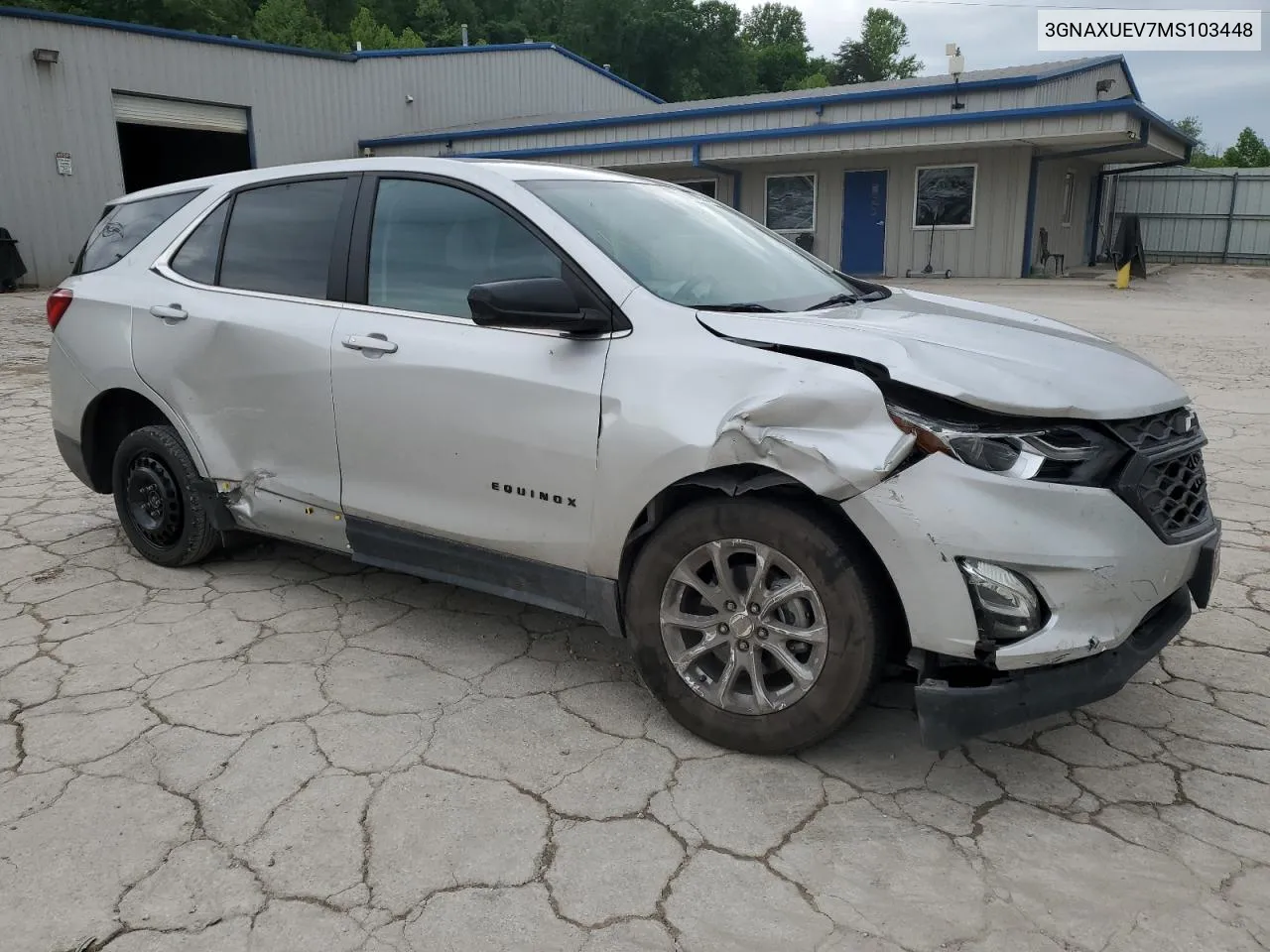 2021 Chevrolet Equinox Lt VIN: 3GNAXUEV7MS103448 Lot: 54998534