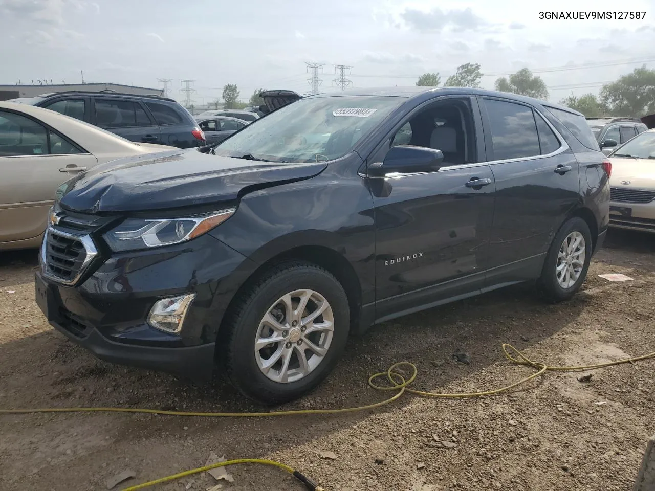 2021 Chevrolet Equinox Lt VIN: 3GNAXUEV9MS127587 Lot: 55312984