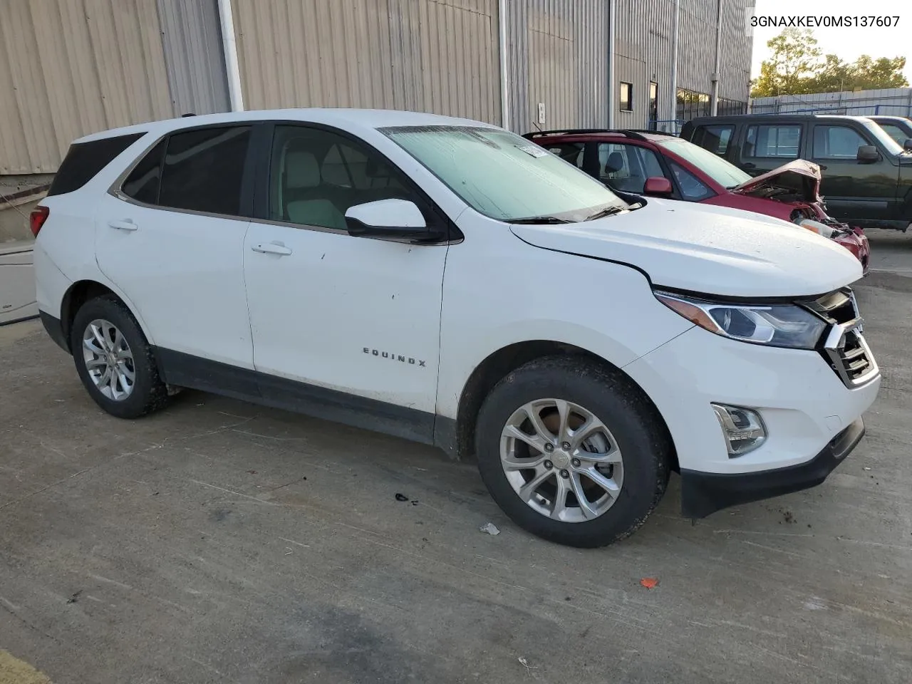 2021 Chevrolet Equinox Lt VIN: 3GNAXKEV0MS137607 Lot: 55475184