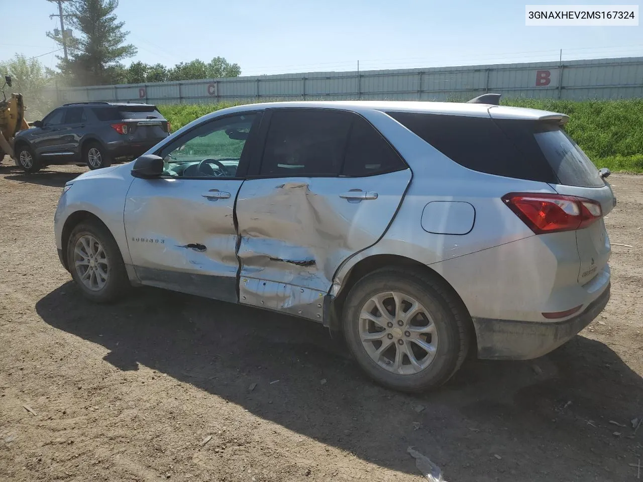 2021 Chevrolet Equinox Ls VIN: 3GNAXHEV2MS167324 Lot: 55632824