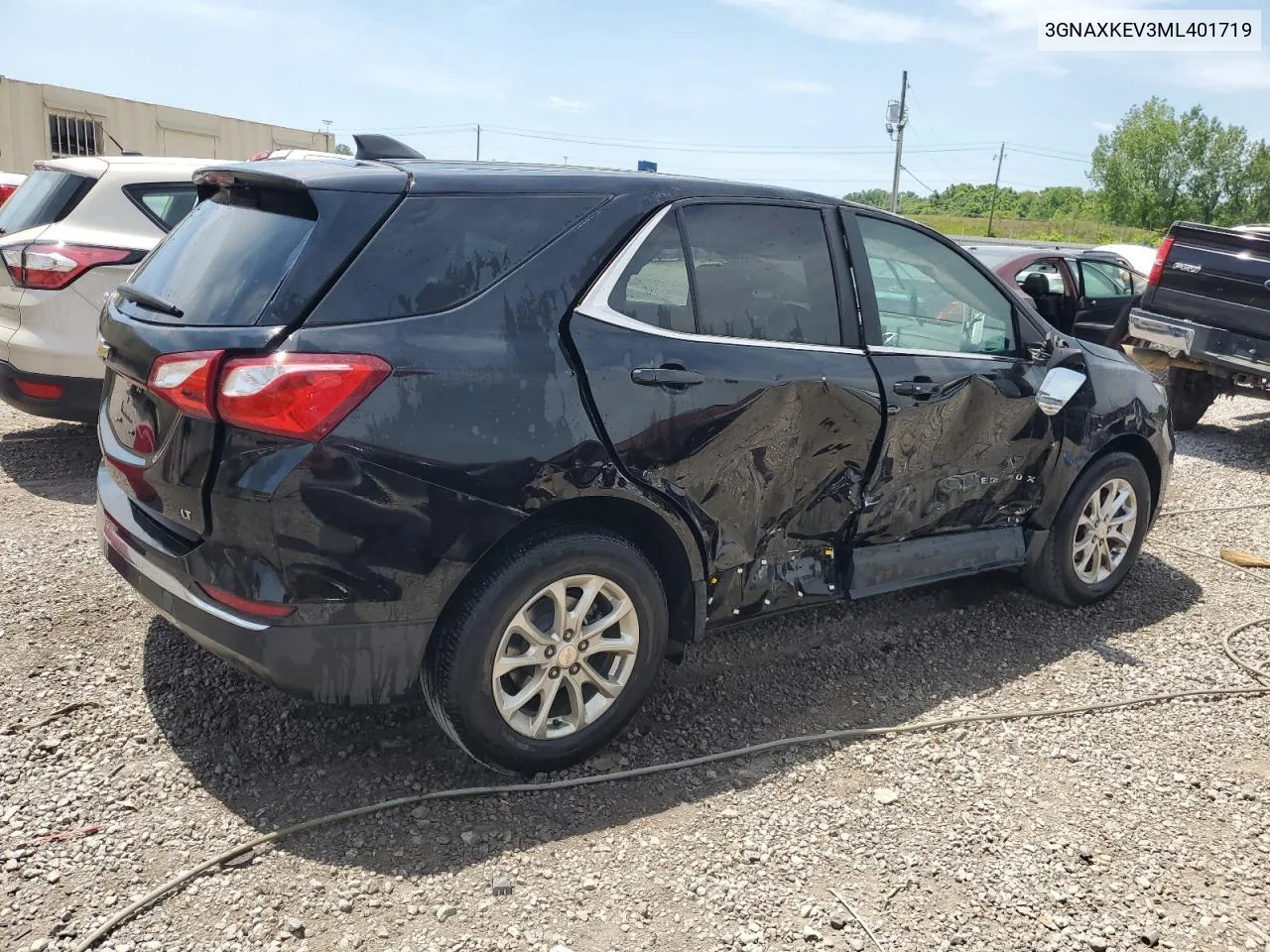 2021 Chevrolet Equinox Lt VIN: 3GNAXKEV3ML401719 Lot: 56138974