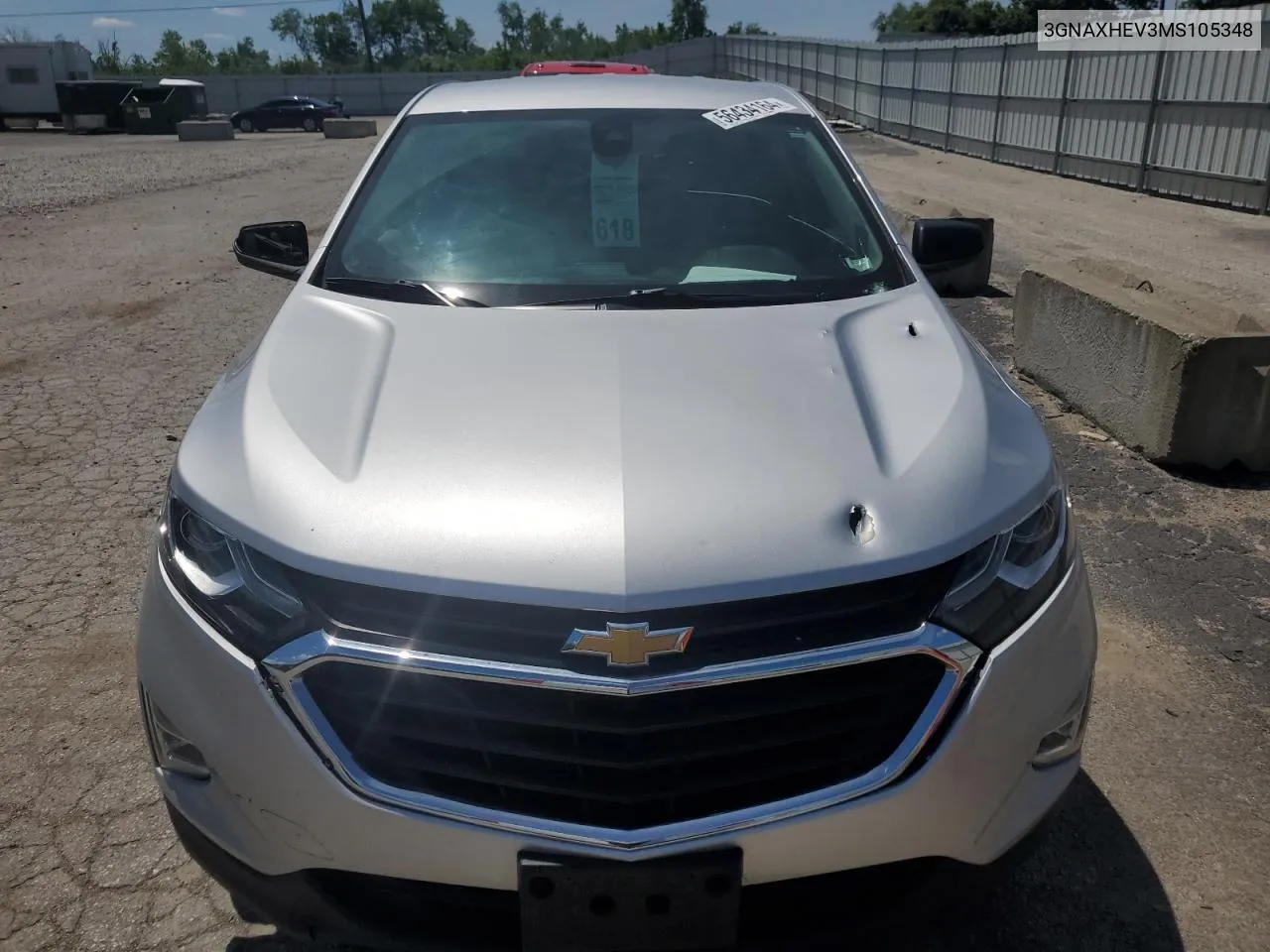 2021 Chevrolet Equinox Ls VIN: 3GNAXHEV3MS105348 Lot: 56434164