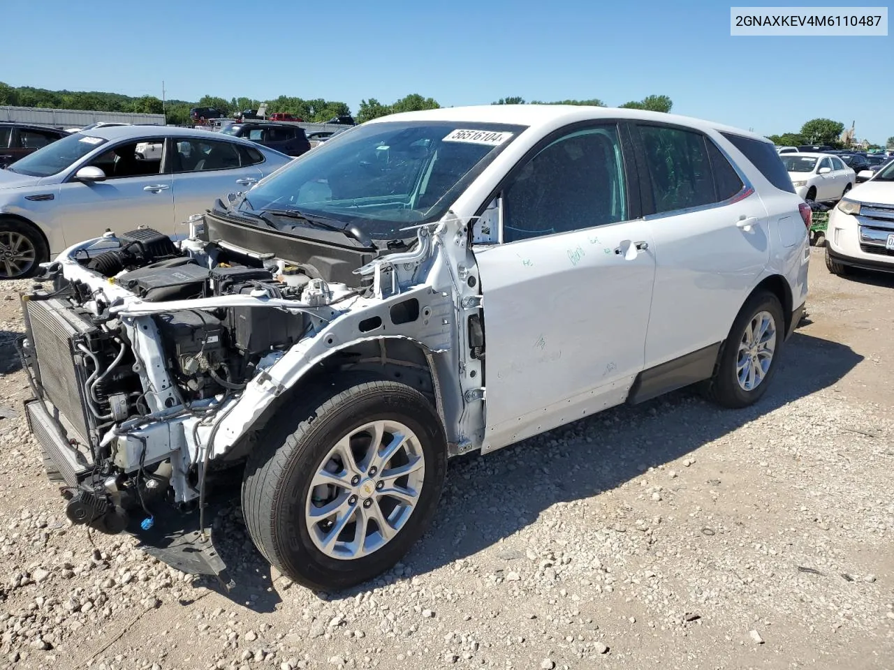 2021 Chevrolet Equinox Lt VIN: 2GNAXKEV4M6110487 Lot: 56516104