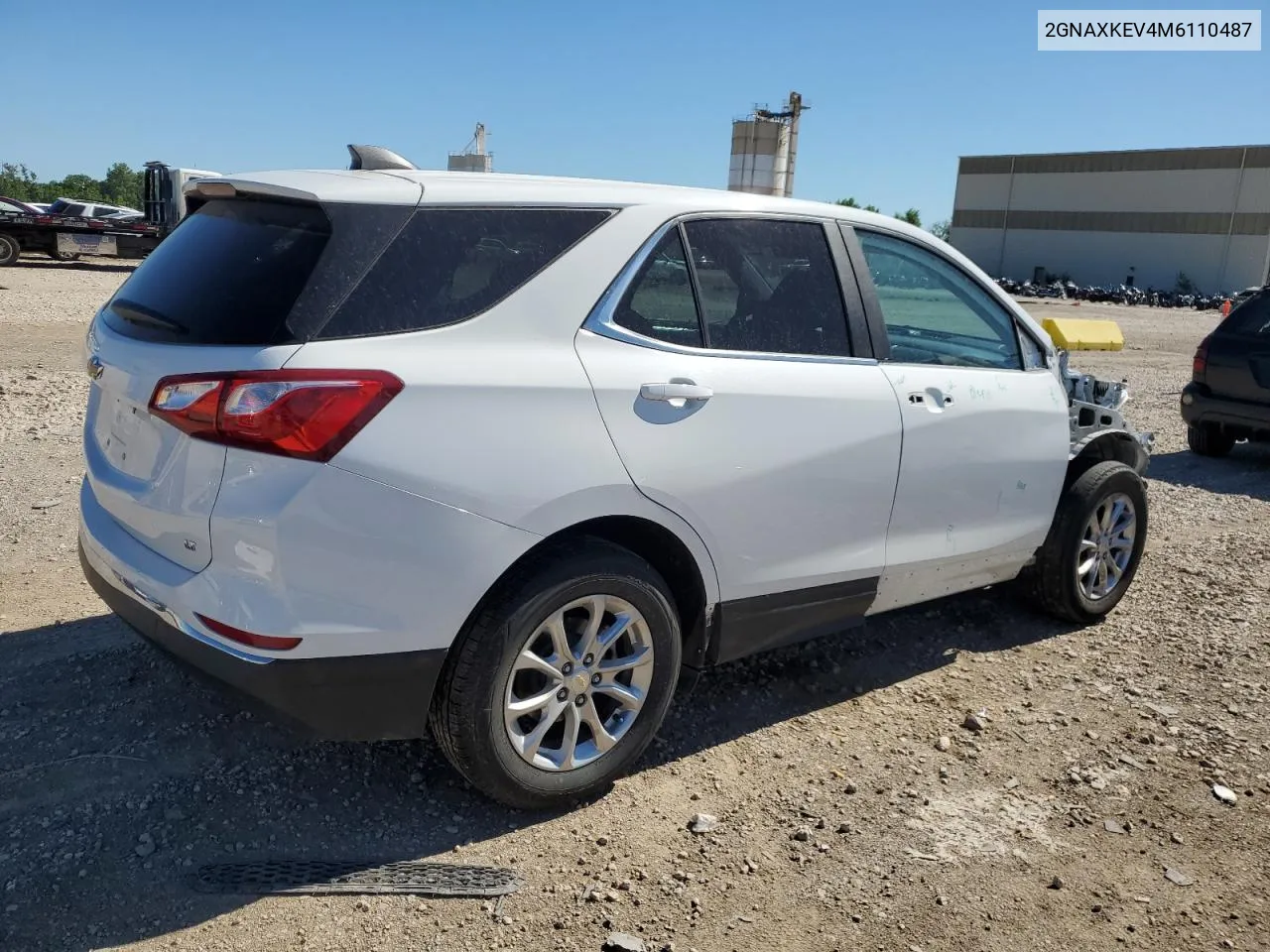 2021 Chevrolet Equinox Lt VIN: 2GNAXKEV4M6110487 Lot: 56516104