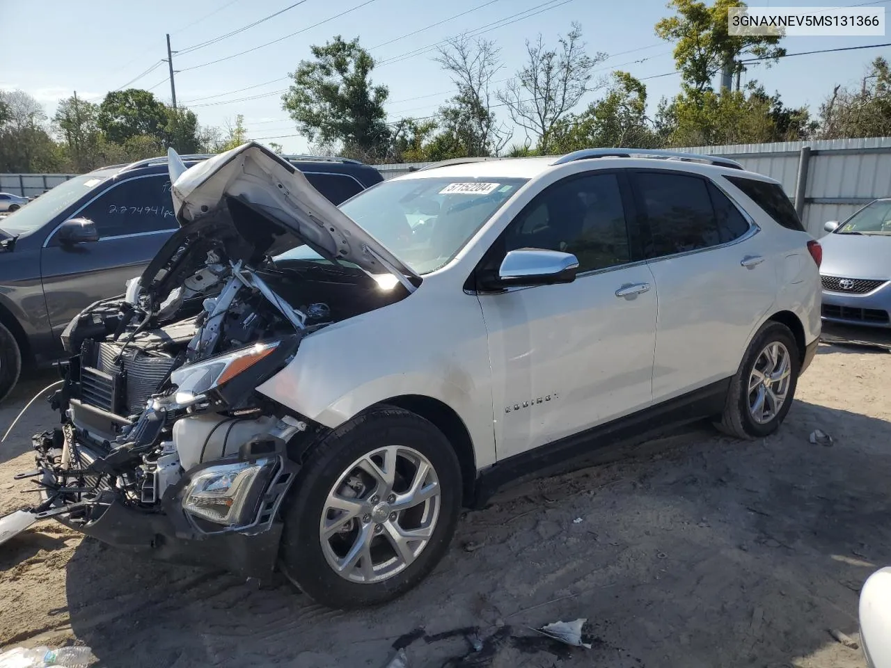 2021 Chevrolet Equinox Premier VIN: 3GNAXNEV5MS131366 Lot: 57152204