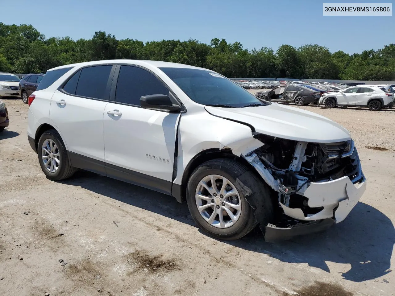 2021 Chevrolet Equinox Ls VIN: 3GNAXHEV8MS169806 Lot: 58150394