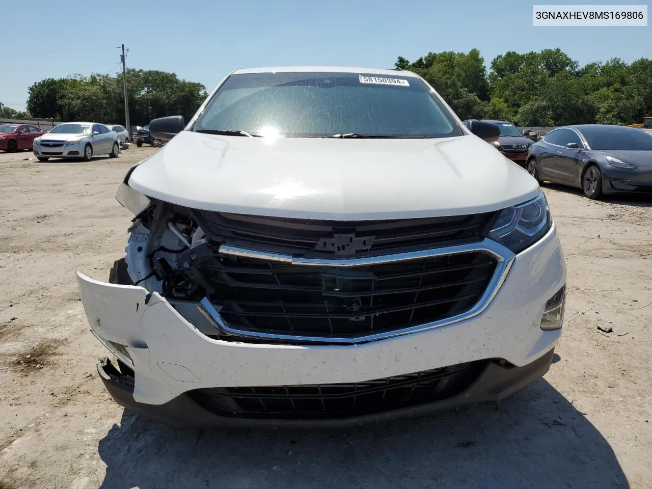 2021 Chevrolet Equinox Ls VIN: 3GNAXHEV8MS169806 Lot: 58150394