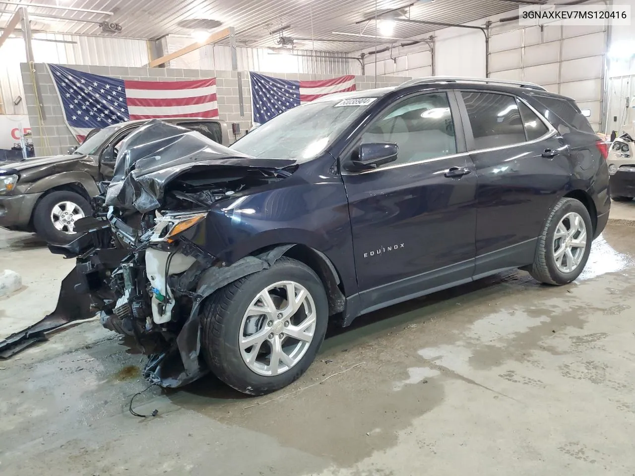 2021 Chevrolet Equinox Lt VIN: 3GNAXKEV7MS120416 Lot: 60038904