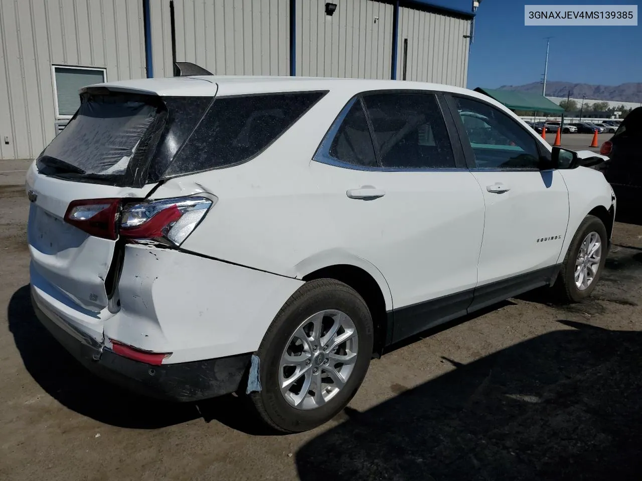 2021 Chevrolet Equinox Lt VIN: 3GNAXJEV4MS139385 Lot: 60912064