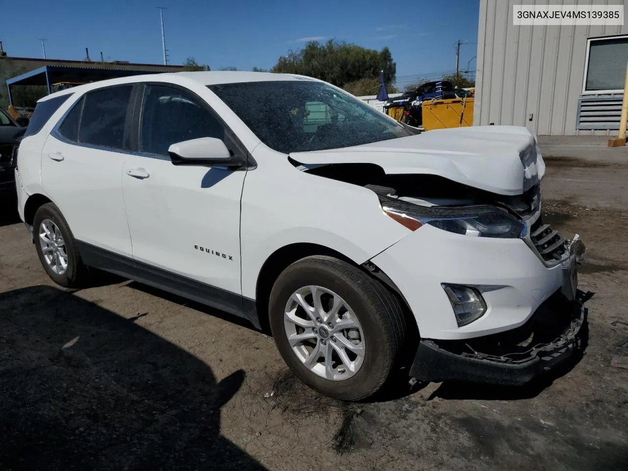 2021 Chevrolet Equinox Lt VIN: 3GNAXJEV4MS139385 Lot: 60912064