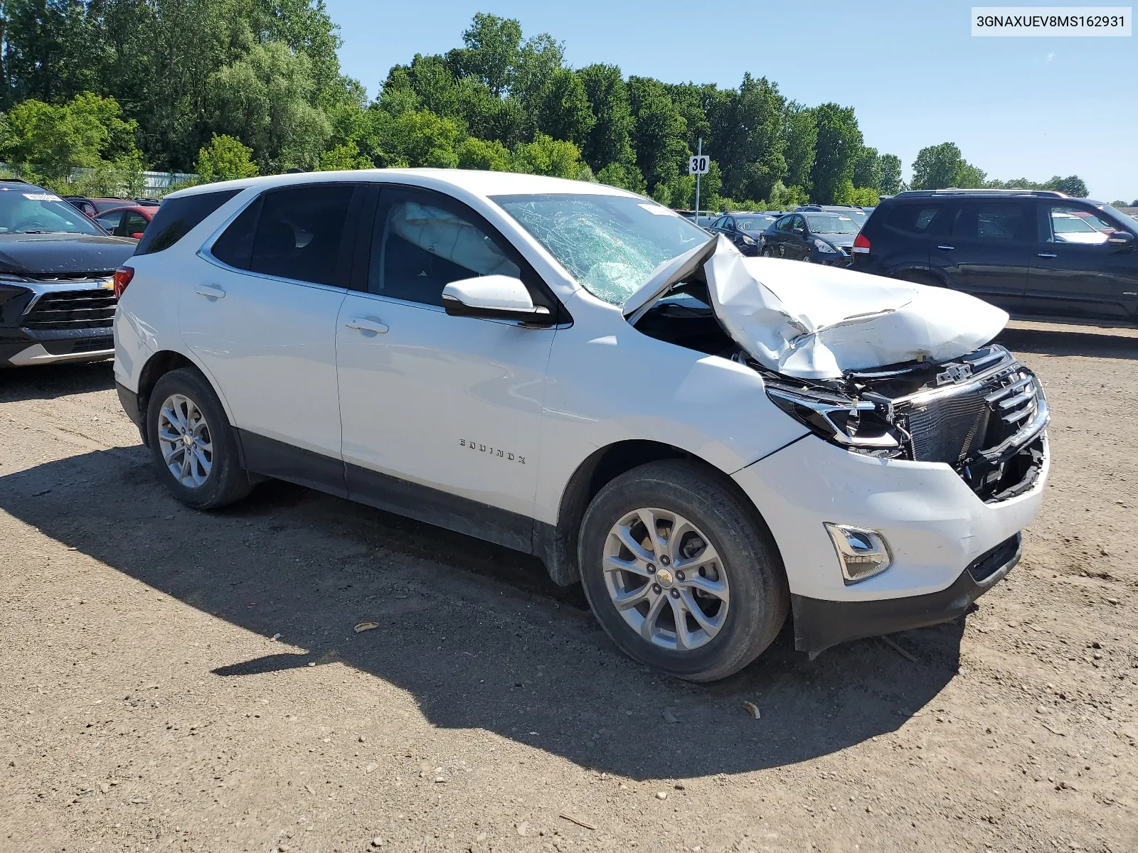 2021 Chevrolet Equinox Lt VIN: 3GNAXUEV8MS162931 Lot: 61003434