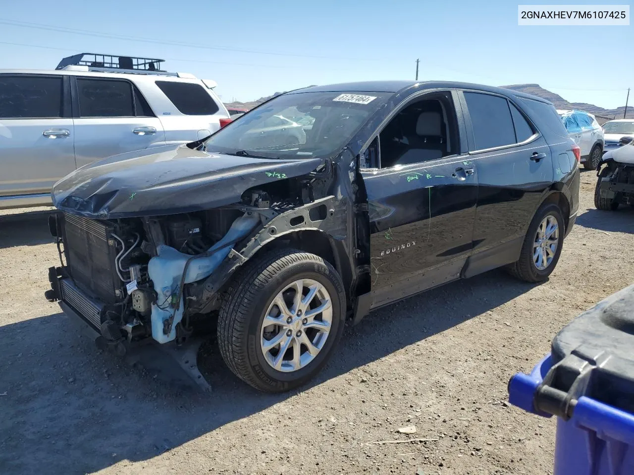 2021 Chevrolet Equinox Ls VIN: 2GNAXHEV7M6107425 Lot: 61757464