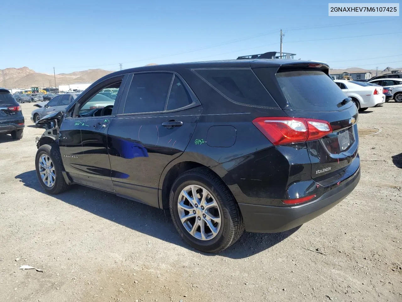 2021 Chevrolet Equinox Ls VIN: 2GNAXHEV7M6107425 Lot: 61757464