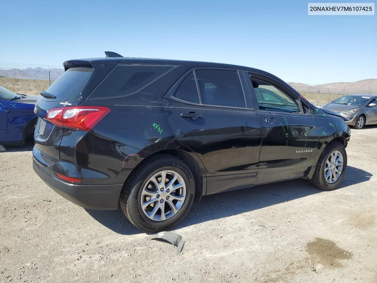 2021 Chevrolet Equinox Ls VIN: 2GNAXHEV7M6107425 Lot: 61757464